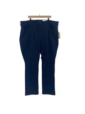 NYDJ Marilyn Straight Jeans Womens Size 26W Blue Stretch Denim Lift Tuck